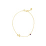 FEBRUARY BIRTHSTONE INITIALS BRACELET - AMETHYST