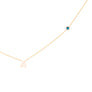MARCH BIRTHSTONE INITIALS NECKLACE - AQUAMARINE