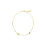 JANUARY BIRTHSTONE INITIALS BRACELET - GARNET