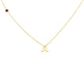 FEBRUARY BIRTHSTONE INITIALS NECKLACE - AMETHYST