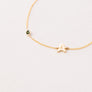 AUGUST BIRTHSTONE INITIALS BRACELET - PERIDOT