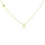AUGUST BIRTHSTONE INITIALS NECKLACE - PERIDOT