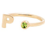 AUGUST BIRTHSTONE INITALS RING - PERIDOT