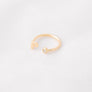 APRIL BIRTHSTONE INITIALS RING - DIAMOND