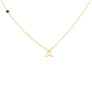 DECEMBER BIRTHSTONE INITIALS NECKLACE - TANZANITE