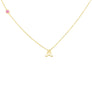 OCTOBER BIRTHSTONE INITIALS NECKLACE - TOURMALINE