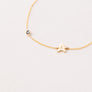 MARCH BIRTHSTONE INITIALS BRACELET - AQUAMARINE