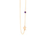 FEBRUARY BIRTHSTONE INITIALS BRACELET - AMETHYST