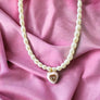 PERLA CUORE ROSA NECKLACE