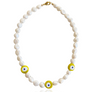Yellow Lucky Eye Pearl Necklace