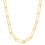 EIVISSA RECTANGLE PAPER CLIP CHAIN NECKLACE