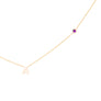 FEBRUARY BIRTHSTONE INITIALS NECKLACE - AMETHYST