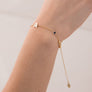 DECEMBER BIRTHSTONE INITIALS BRACELET - TANZANITE