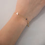 FEBRUARY BIRTHSTONE INITIALS BRACELET - AMETHYST
