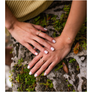 AUGUST BIRTHSTONE INITALS RING - PERIDOT