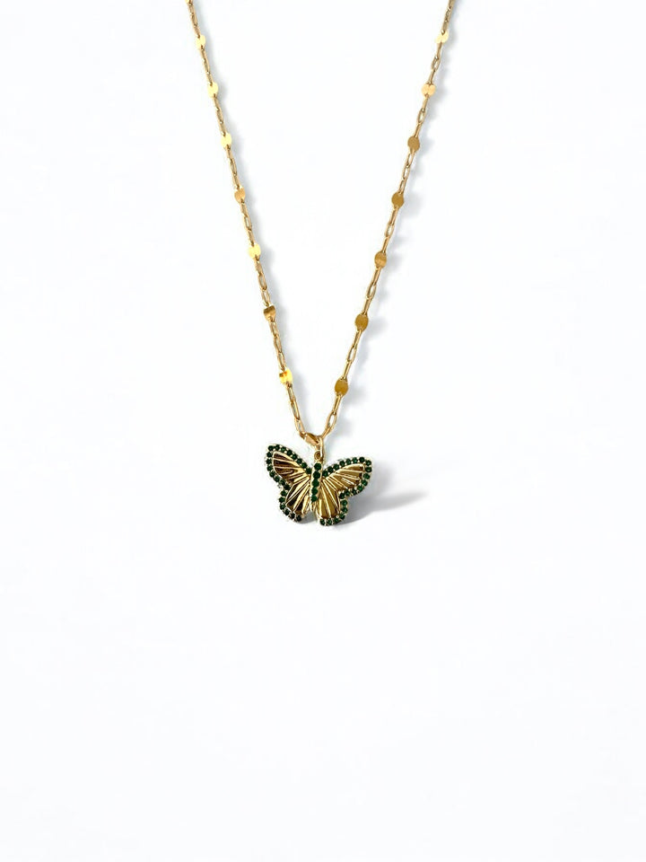 Butterfly Emerald Necklace