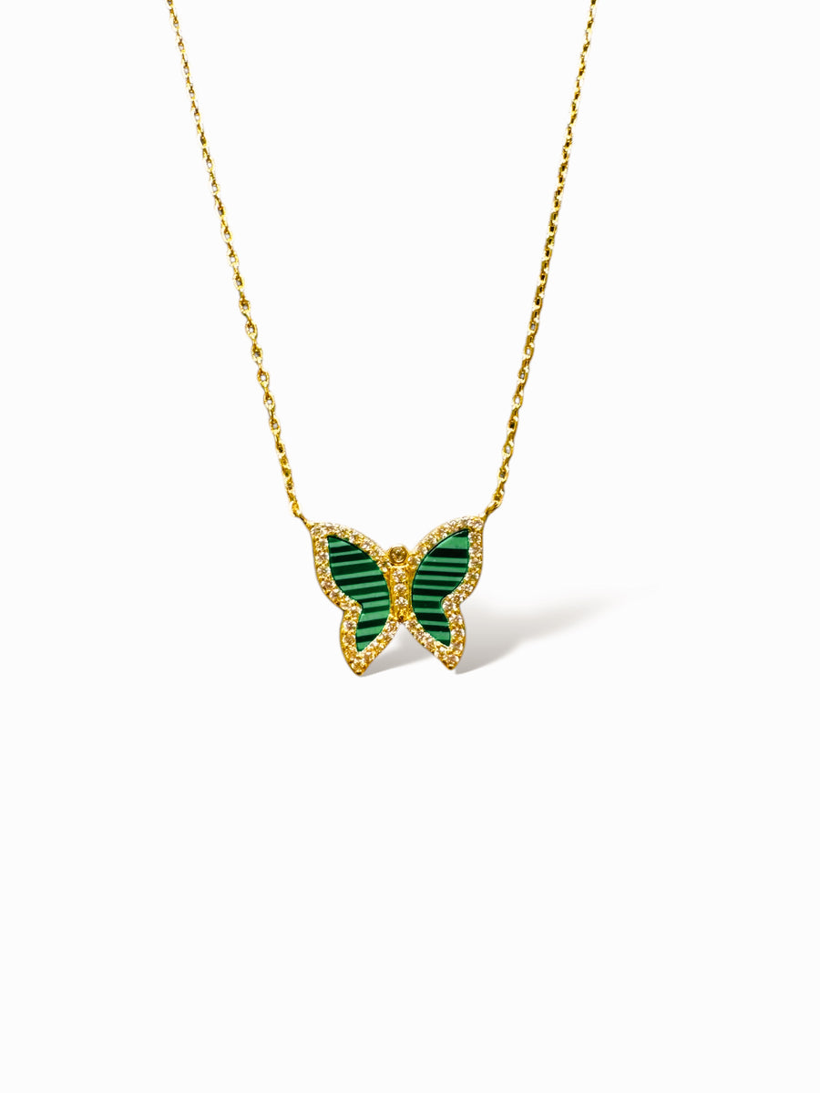 Malachite Butterfly Necklace