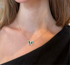 Malachite Butterfly Necklace