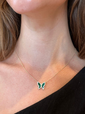 Malachite Butterfly Necklace