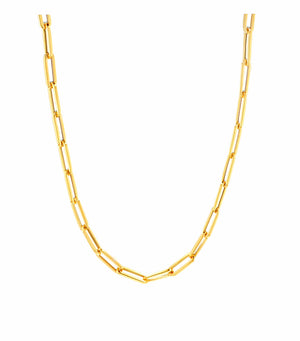 Eivissa Paperclip Classic Necklace Solid Gold