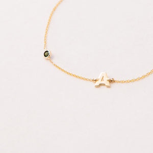 BIRTHSTONE INITALS BRACELET