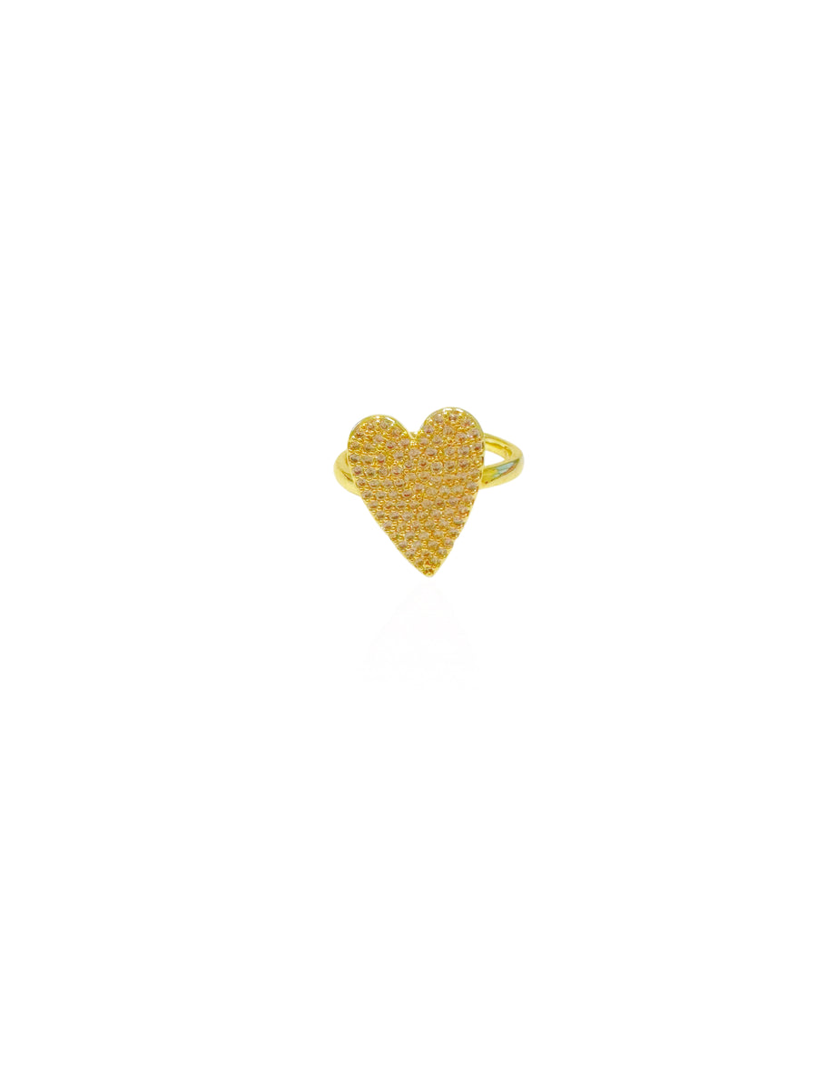 Pave Heart Ring