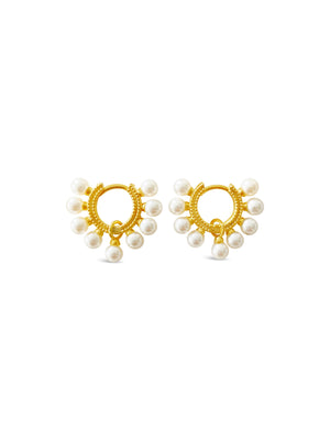 Mini Perla Huggie Hoops