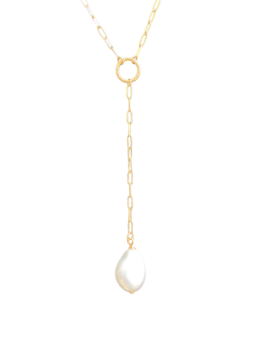 Perla Infinity Lariat Necklace