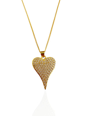 Pave Heart Necklace