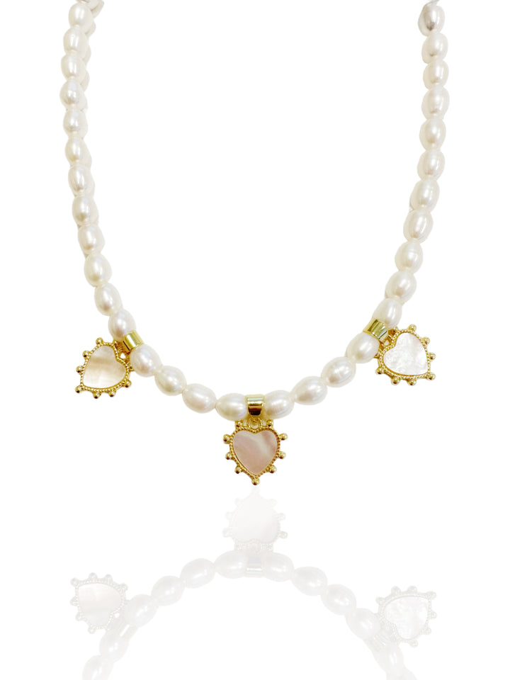 MINI PERLA CUORE NECKLACE